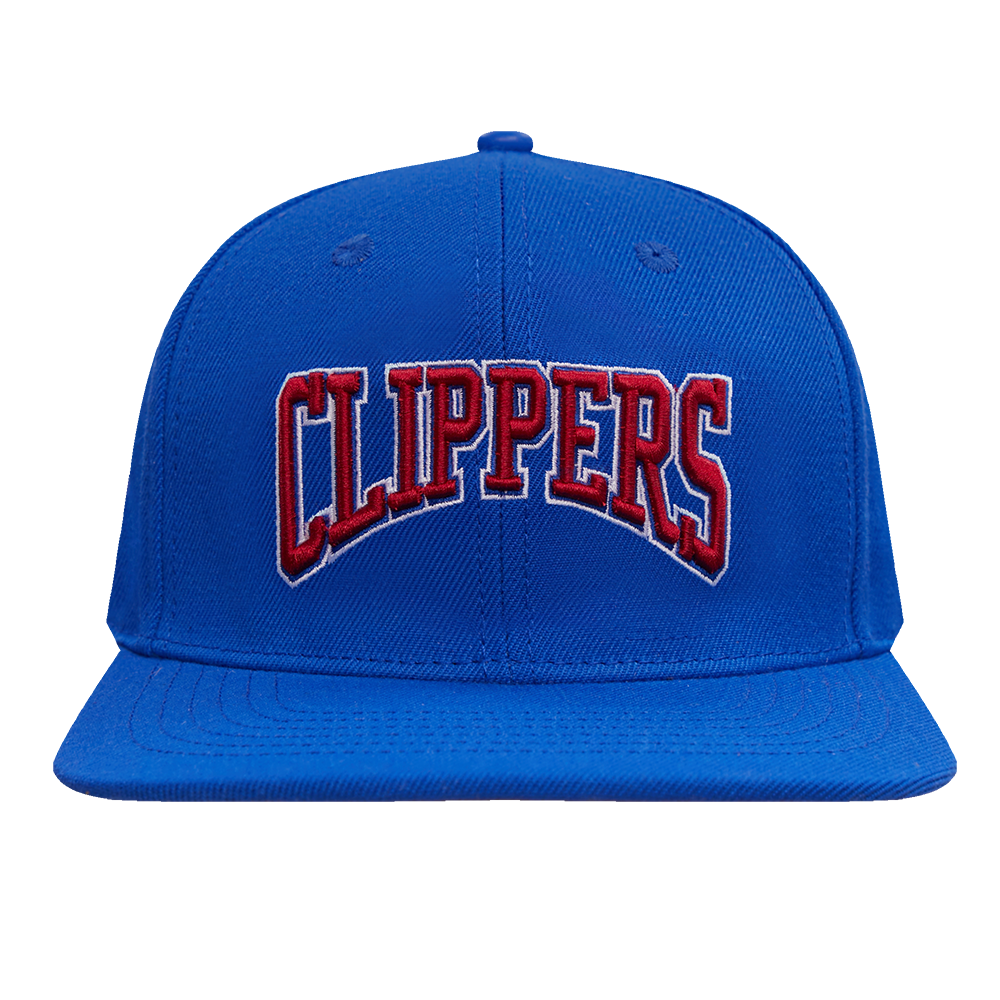LOS ANGELES CLIPPERS CREST EMBLEM WORDMARK WOOL SNAPBACK HAT (ROYAL BL –  Pro Standard
