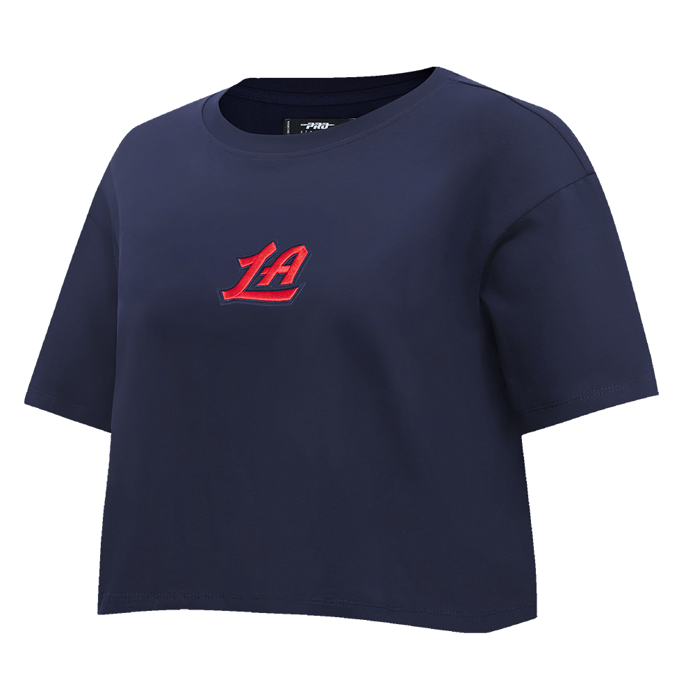 NBA LOS ANGELES CLIPPERS WINGSPAN WOMEN'S SJ BOXY TEE (MIDNIGHT NAVY)