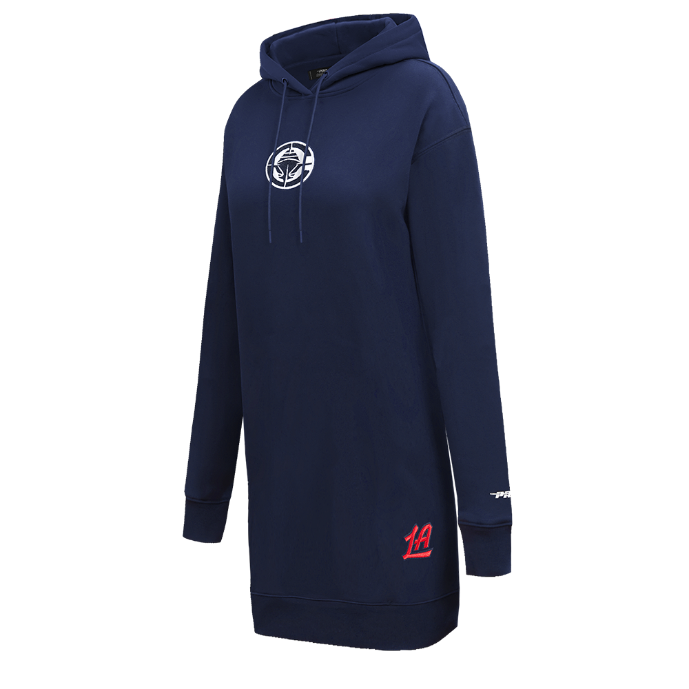 NBA LOS ANGELES CLIPPERS CLASSIC WOMEN'S FLC HOODIE DRESS (MIDNIGHT NAVY)