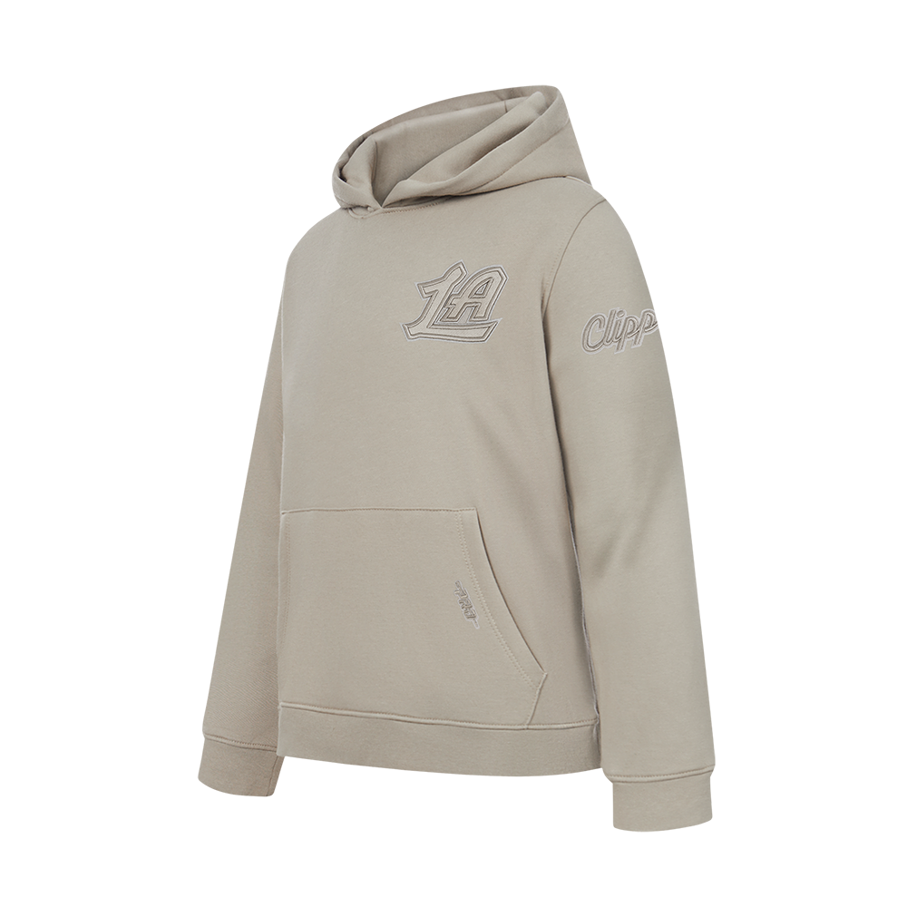 NBA LOS ANGELES CLIPPERS NEUTRAL BIG BOYS FLC PO HOODIE (TAUPE)