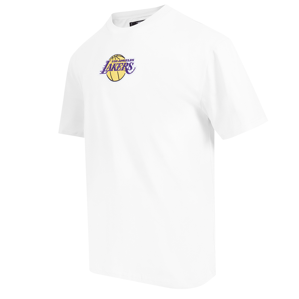 NBA LOS ANGELES LAKERS CITY SIGNATURE MEN'S CJ DROP SHOULDER TEE (WHITE)