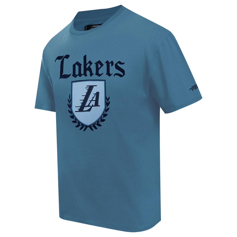 NBA LOS ANGELES LAKERS COUNTRY CLUB MEN'S COTTON JERSEY DROP SHOULDER TEE (STEEL BLUE)