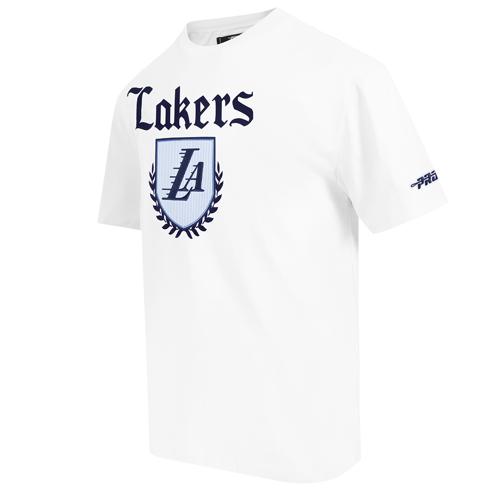 NBA LOS ANGELES LAKERS COUNTRY CLUB MEN'S COTTON JERSEY DROP SHOULDER TEE (WHITE)