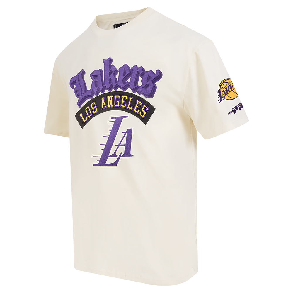 NBA LOS ANGELES LAKERS BEST OF MEN'S DROP SHOULDER TEE (EGGSHELL)