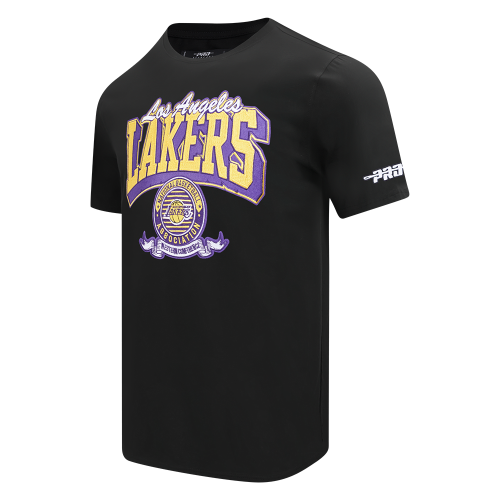 NBA LOS ANGELES LAKERS TEAM BADGE MEN'S SJ TEE (BLACK)