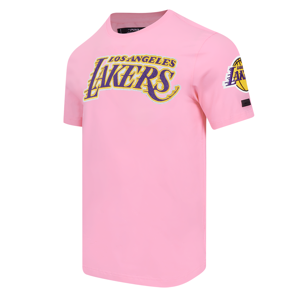 NBA LOS ANGELES LAKERS CLASSIC CHENILLE MEN'S SJ TEE (PINK)