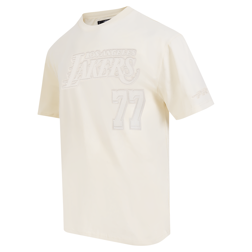 NBA LOS ANGELES LAKERS LUKA DONCIC #77 NEUTRAL PNN MEN'S CJ DROP SHOULDER TEE (EGGSHELL)