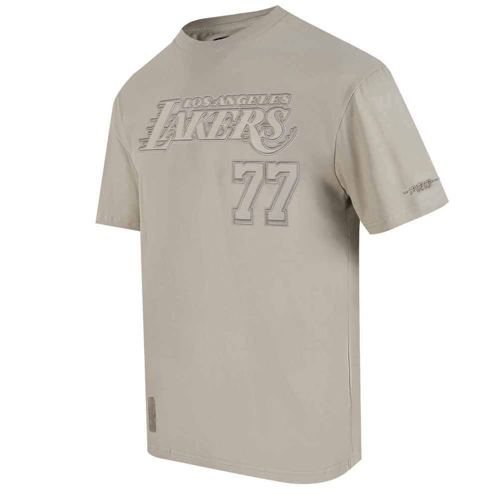 NBA LOS ANGELES LAKERS LUKA DONCIC #77 NEUTRAL PNN MEN'S CJ DROP SHOULDER TEE (TAUPE)