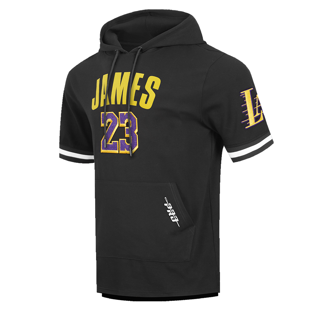 NBA LOS ANGELES LAKERS LEBRON JAMES #23 CLASSIC PNN MEN'S SS PO HOOD (BLACK)