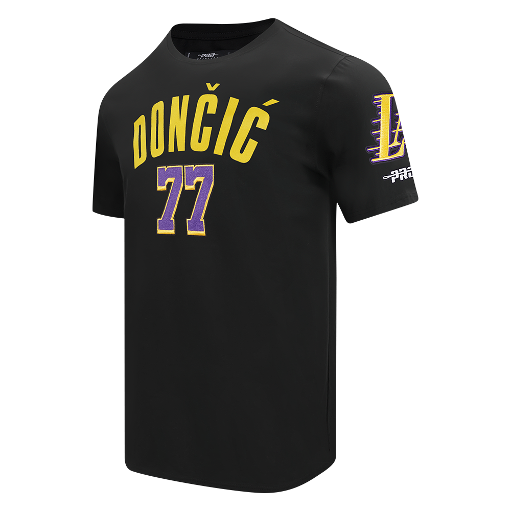 NBA LOS ANGELES LAKERS LUKA DONCIC #77 CLASSIC PNN MEN'S SJ TEE 2.0 (BLACK)