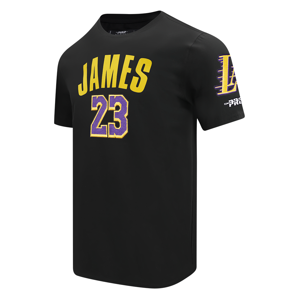 NBA LOS ANGELES LAKERS LeBron James #23 CLASSIC PNN MEN'S SJ TEE 2.0 (BLACK)