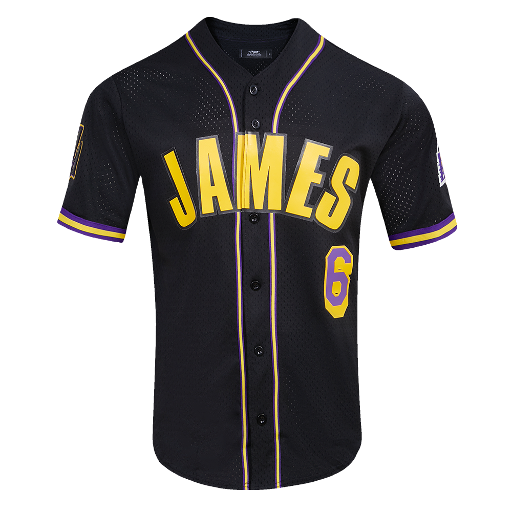 LeBron James Los Angeles Lakers Post Ombre Name & Number T-Shirt - Black/ Purple