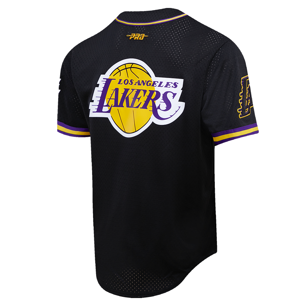NBA LOS ANGELES LAKERS LEBRON JAMES 6 MEN S MESH BUTTON UP JERSEY BL Pro Standard