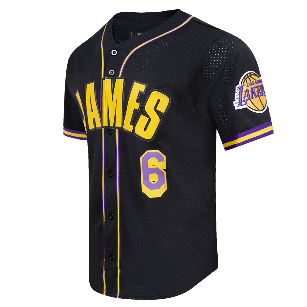 Pro Standard Mens LA Lakers Black Yellow Purple Mesh Jersey