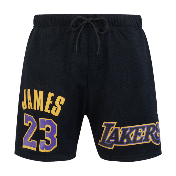 NBA LOS ANGELES LAKERS LEBRON JAMES 23 MEN S MESH SHORT BLACK Pro Standard