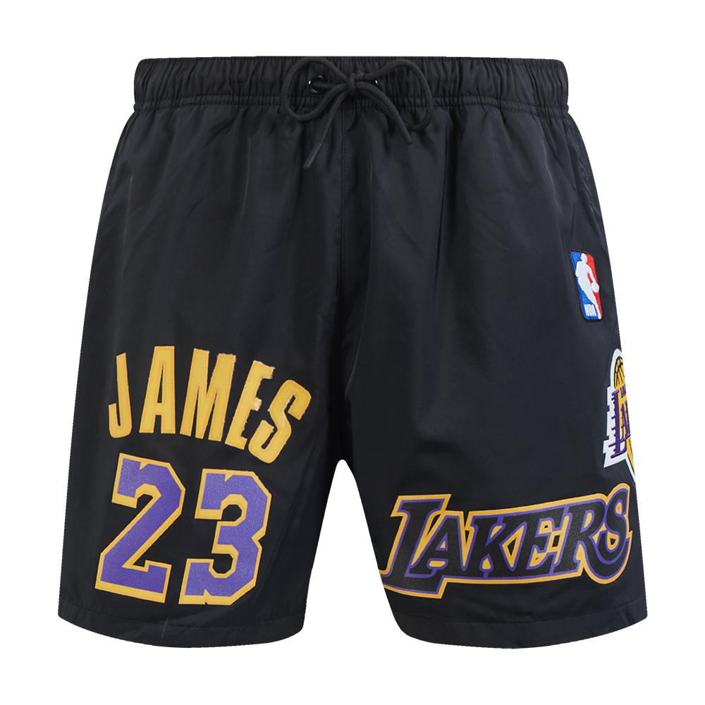 NBA LOS ANGELES LAKERS LEBRON JAMES 23 MEN S WOVEN SHORT BLACK Pro Standard