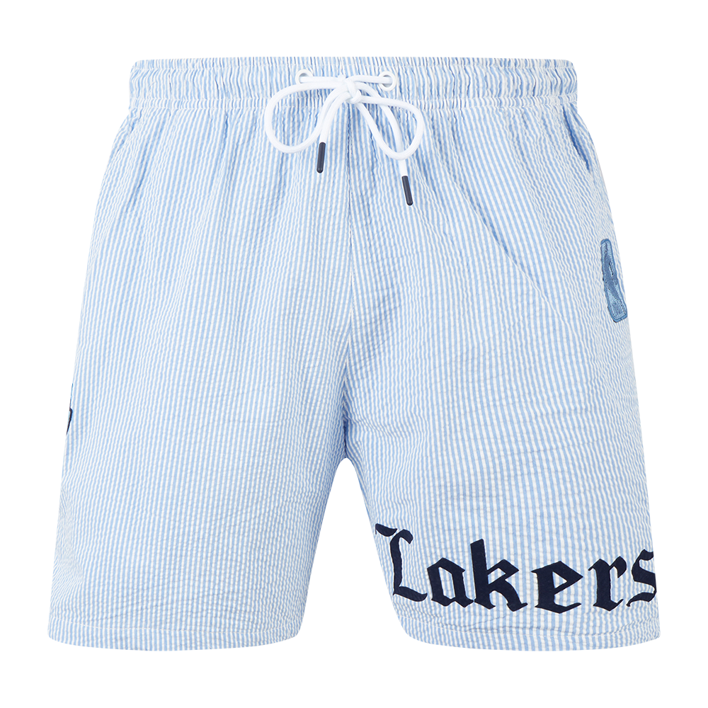 NBA LOS ANGELES LAKERS COUNTRY CLUB MEN'S SEERSUCKER SHORT (SEERSUCKER BLUE)