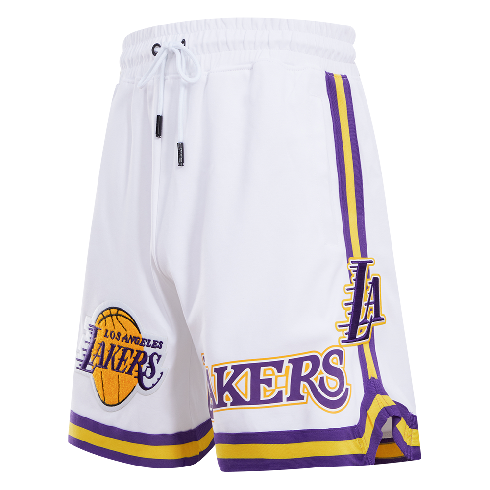 White 2025 lakers shorts