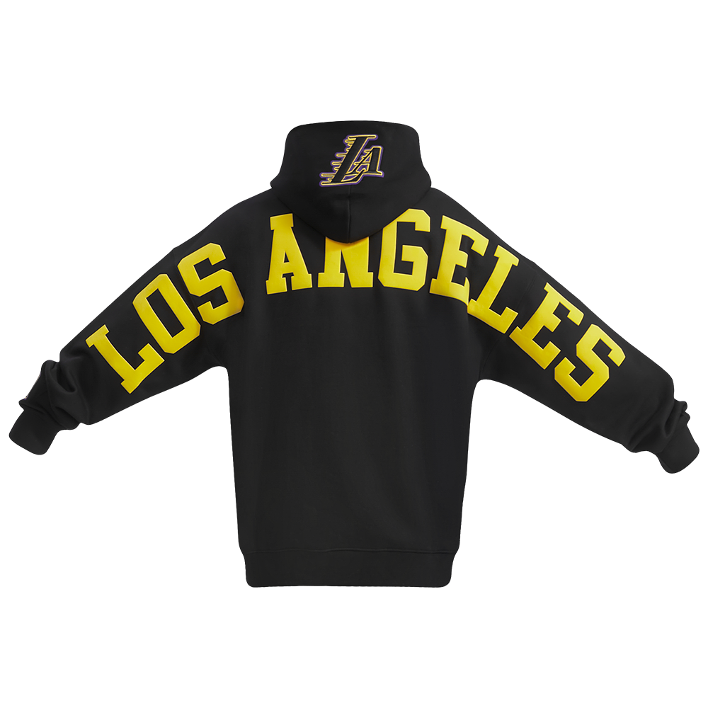 NBA LOS ANGELES LAKERS WINGSPAN MEN S DROP SHOULDER FLC PO HOODIE BLA Pro Standard