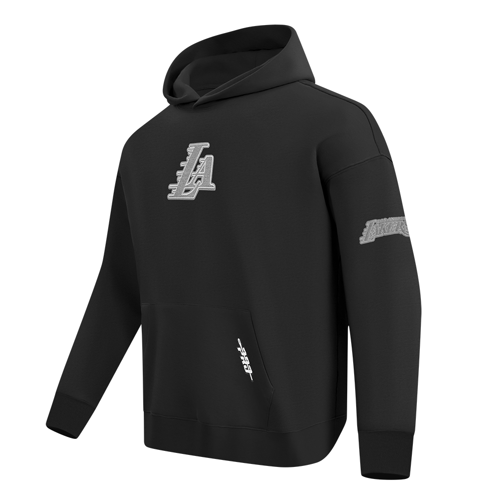 NBA LOS ANGELES LAKERS REVERSE FRENCH TERRY MEN'S DROP SHOULDER FLC (BLACK)