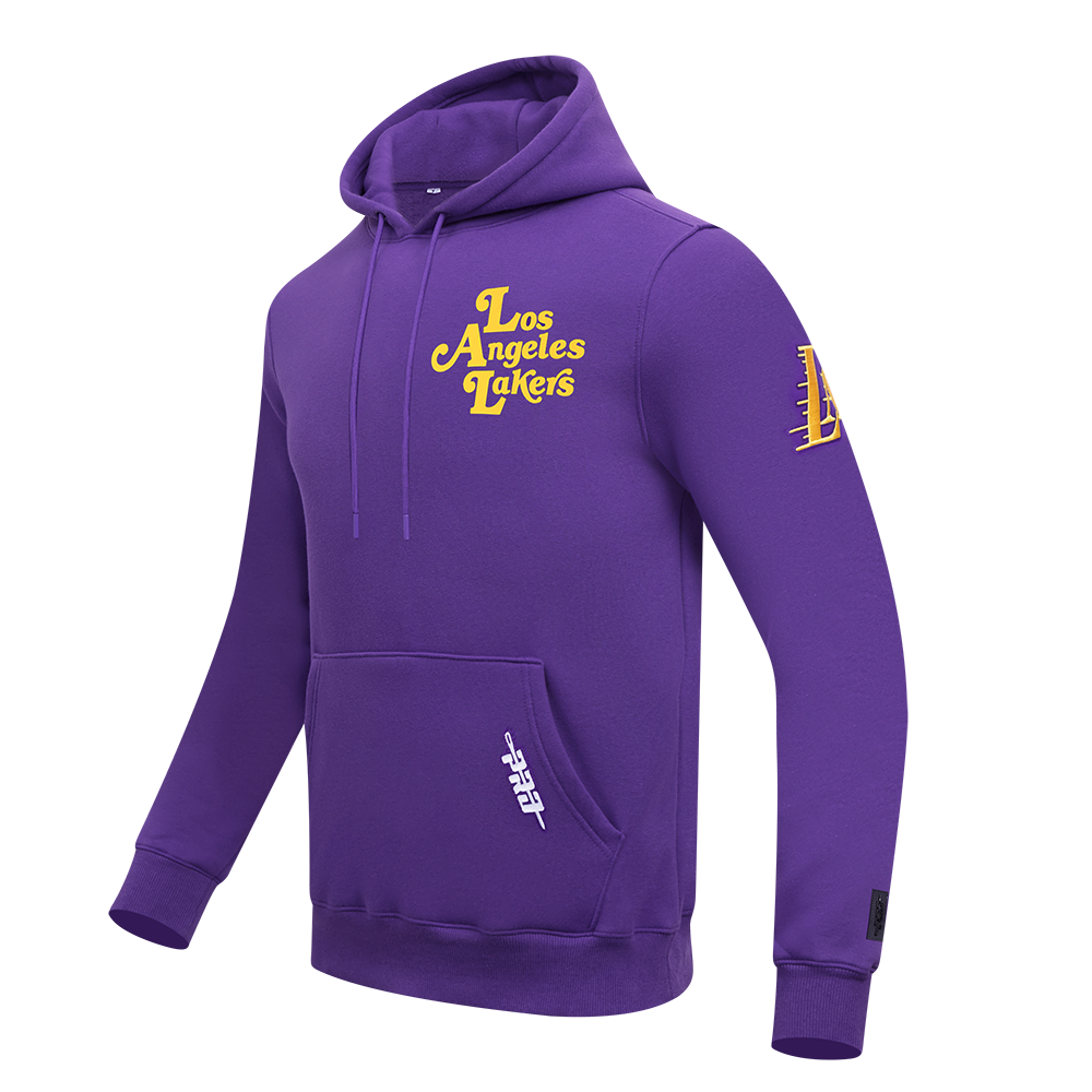 NBA LOS ANGELES LAKERS SOUVENIR MEN'S FLEECE PULLOVER HOODIE (PURPLE)