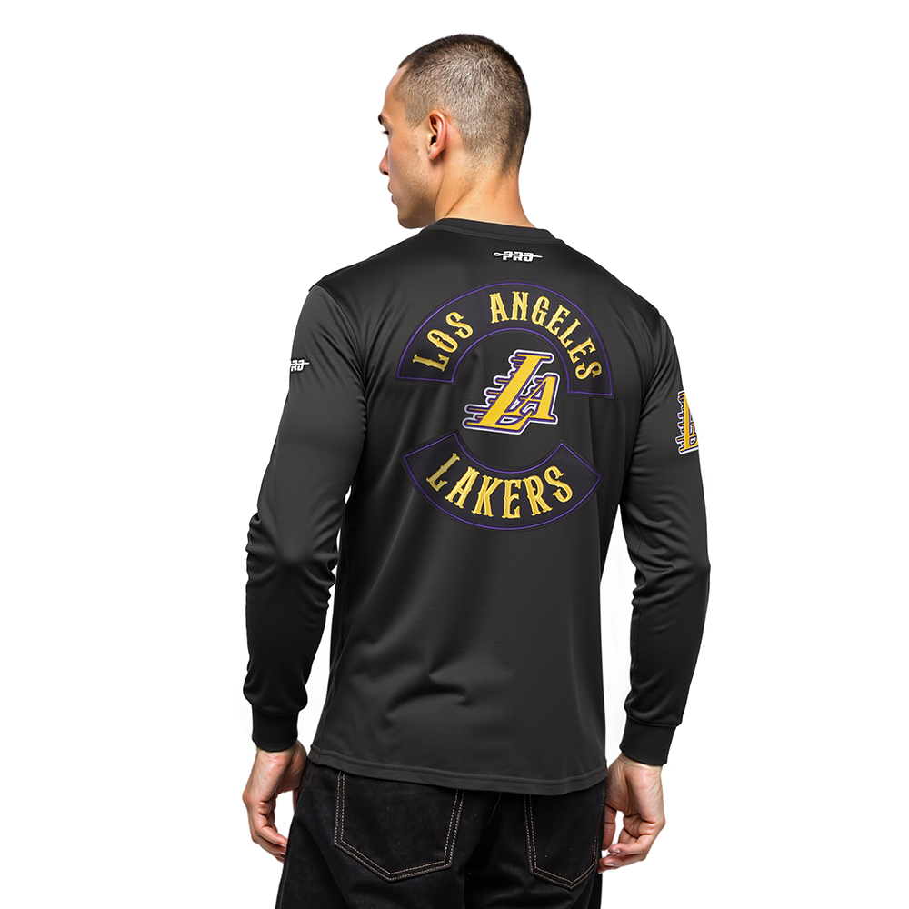 NBA LOS ANGELES LAKERS BORN FOR SPORT MEN'S FLC CREWNECK (BLACK)