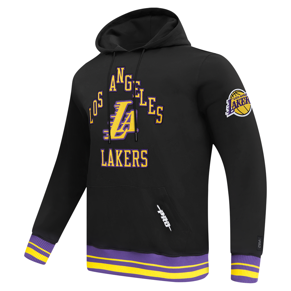 NBA LOS ANGELES LAKERS CITY EDITION 25-26 MEN'S RIB FLC PO HOODIE (BLACK/PURPLE)