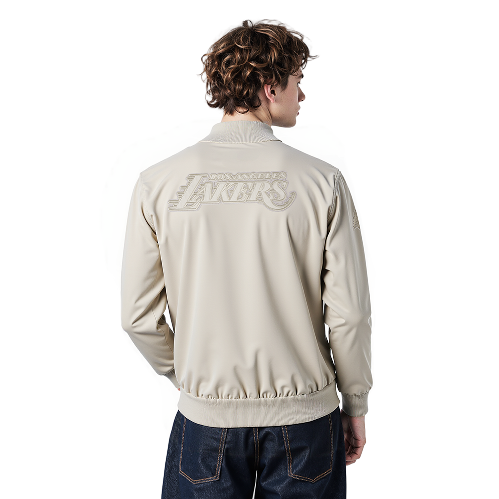 NBA LOS ANGELES LAKERS NEUTRAL MEN'S TWILL JACKET (TAUPE)
