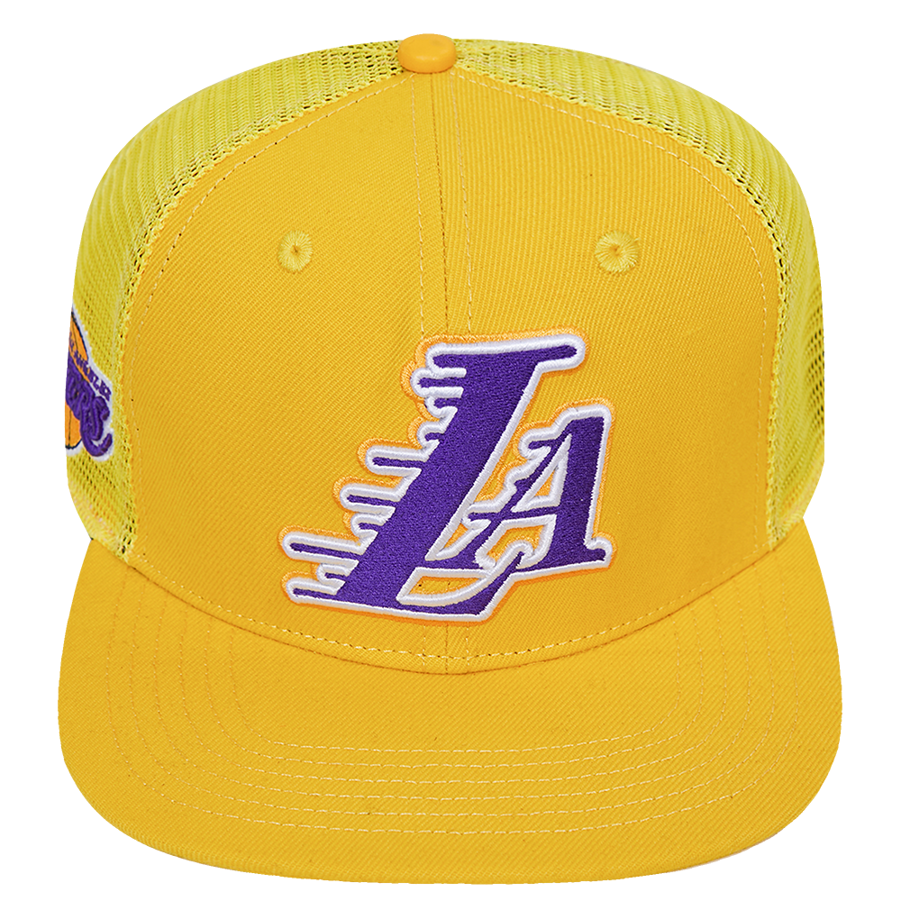 LOS ANGELES LAKERS CLASSIC MESH BACK TRUCKER HAT (YELLOW)