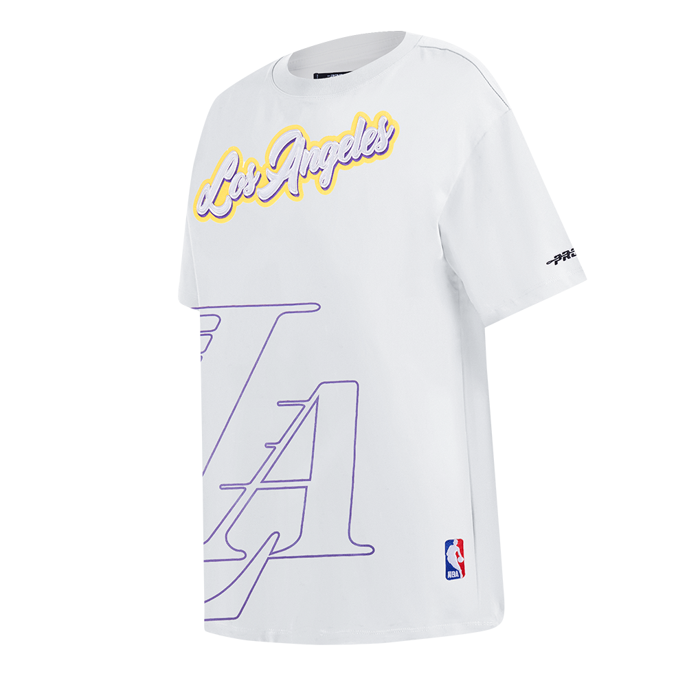 NBA LOS ANGELES LAKERS SHEER INFLUENCE WOMEN'S BOYFRIEND TEE (PURPLE)
