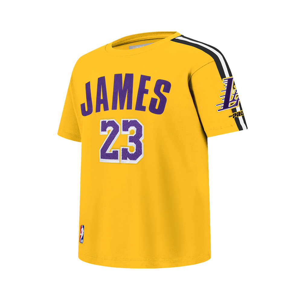 NBA LOS ANGELES LAKERS LEBRON JAMES #23 CLASSIC PNN BIG BOY'S SS TAPING (YELLOW/BLACK)