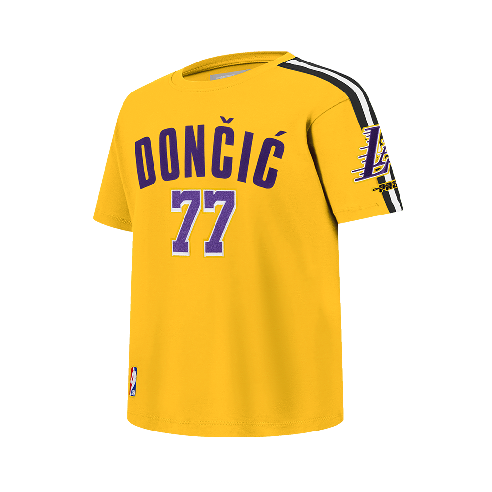 NBA LOS ANGELES LAKERS LUKA DONCIC #77 CLASSIC PNN BIG BOY'S SS TAPING (YELLOW/BLACK)