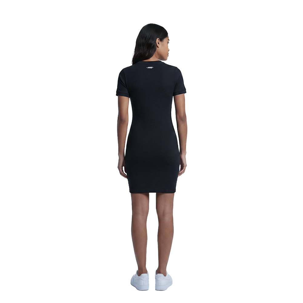 NBA LOS ANGELES LAKERS STAMPED WOMEN'S BODY CON DRESS (BLACK)