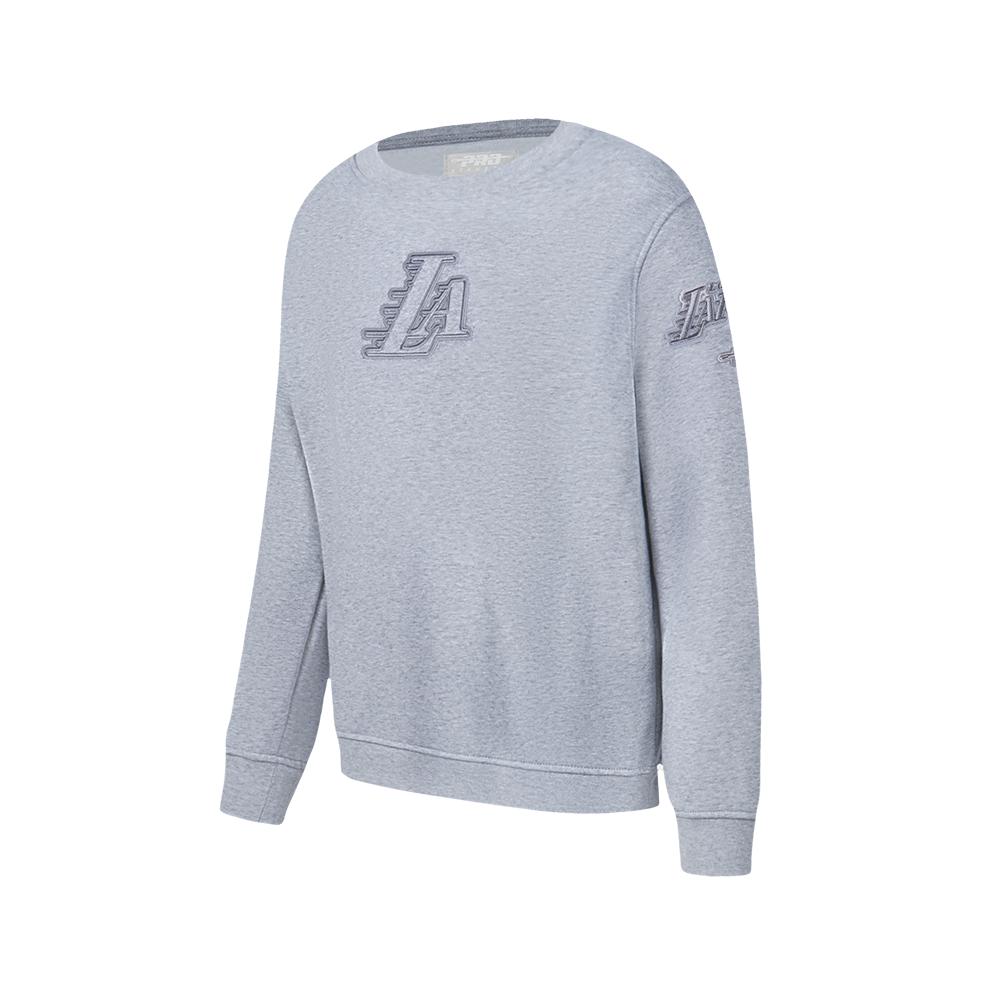 NBA LOS ANGELES LAKERS NEUTRAL BIG BOYS FLC CREWNECK (DARK HEATHER GRAY)