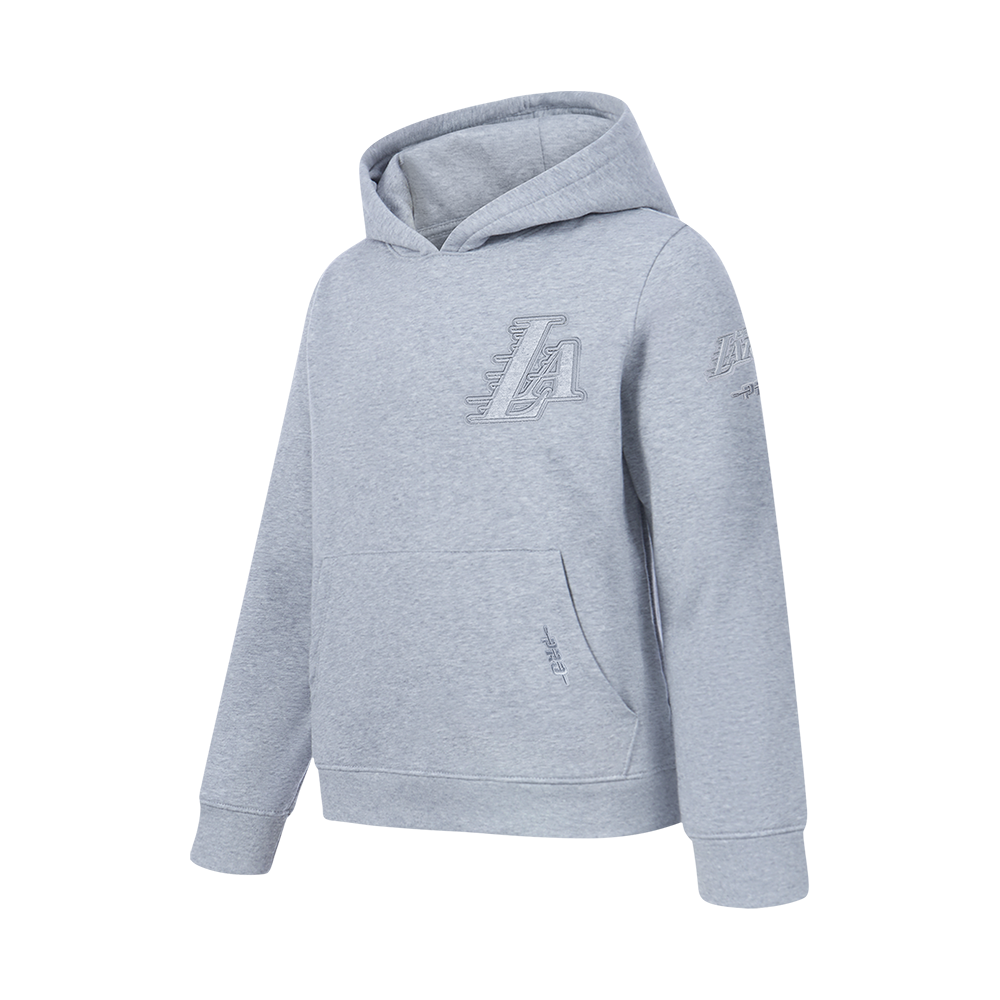 NBA LOS ANGELES LAKERS NEUTRAL BIG BOYS FLEECE PULLOVER HOODIE (DARK HEATHER GRAY)