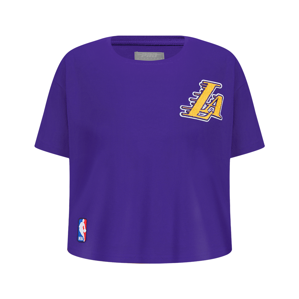 NBA LOS ANGELES LAKERS CLASSIC BIG GIRLS SHORT SLEEVE BOXY TEE (PURPLE)