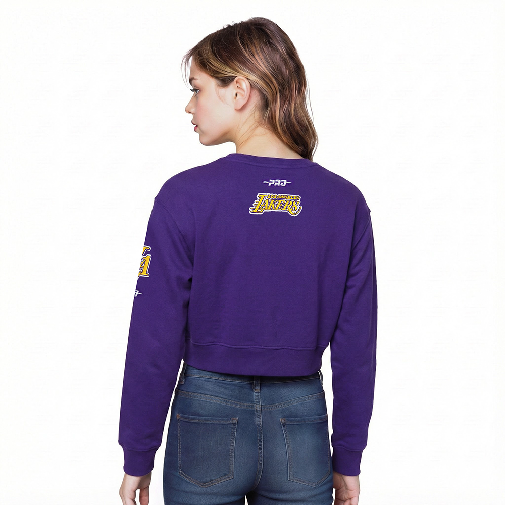 LOS ANGELES LAKERS CLASSIC BIG GIRL'S FLC CREWNECK (PURPLE)