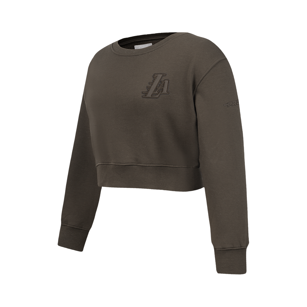 NBA LOS ANGELES LAKERS NEUTRAL BIG GIRLS FLC CREWNECK (DARK TAUPE)