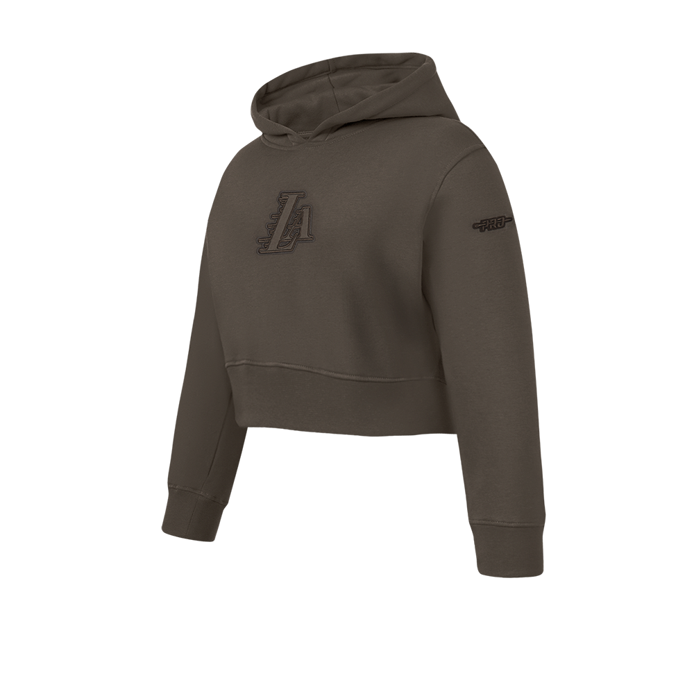 NBA LOS ANGELES LAKERS NEUTRAL BIG GIRLS FLC PO HOODIE (DARK TAUPE)
