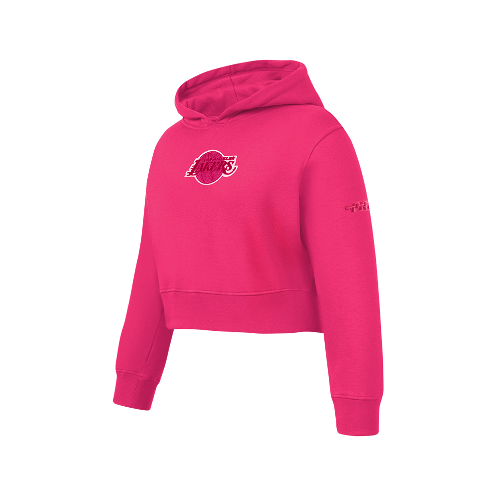 NBA LOS ANGELES LAKERS TRIPLE PINK BIG GIRLS FLC PO HOODIE (BEETROOT PURPLE)