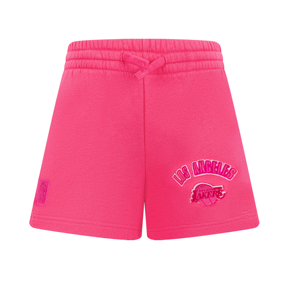 NBA LOS ANGELES LAKERS TRIPLE PINK BIG GIRLS FLC SHORT (BEETROOT PURPLE)