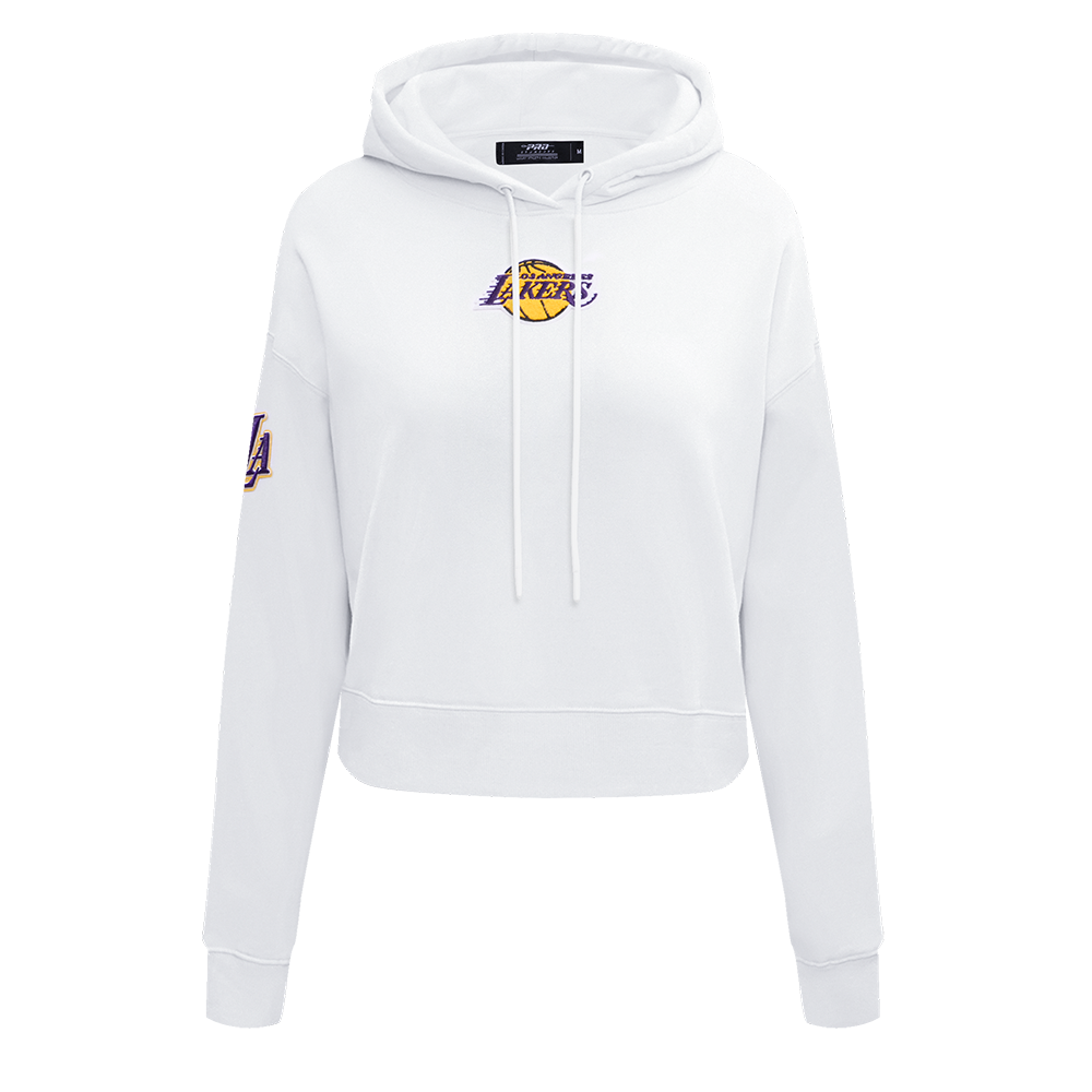 Lakers crop top sales hoodie