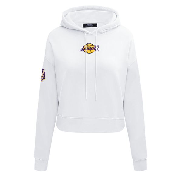 LOS ANGELES LAKERS CLASSIC FLC CROPPED PO HOODIE (BLACK) – Pro