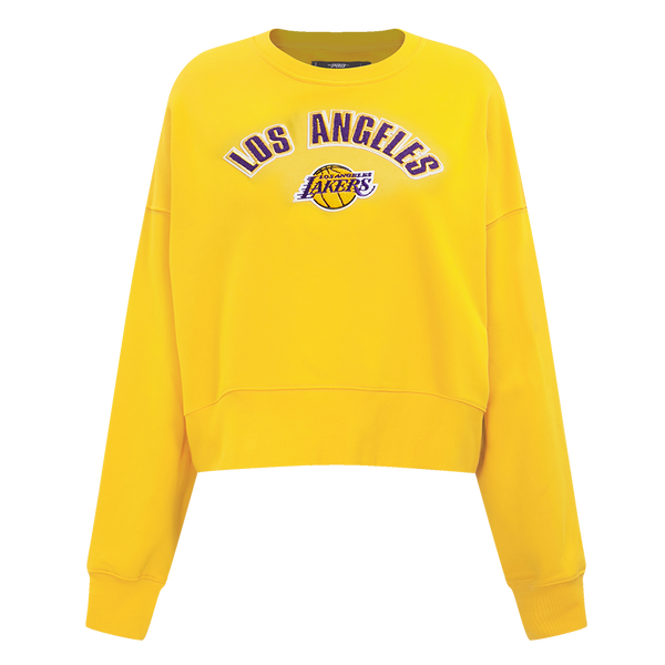 Los Angeles Lakers Cropped Sweatshirt - Yellow
