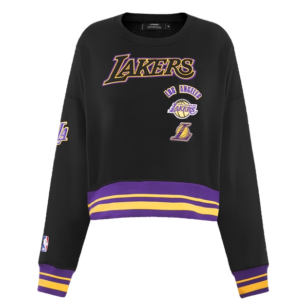 LOS ANGELES LAKERS RETRO CLASSIC FLC PO HOODIE (EGGSHELL/PURPLE