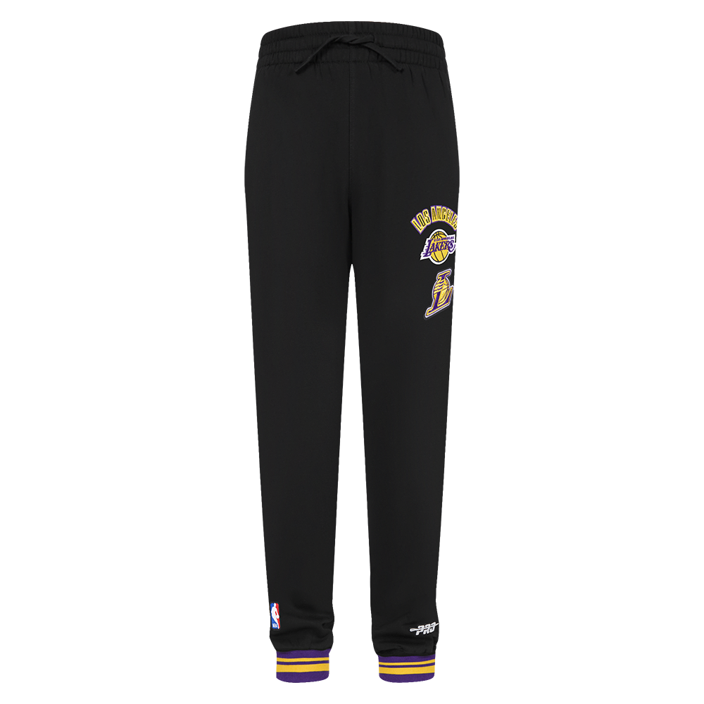 NBA LOS ANGELES LAKERS RETRO CLASSIC LITTLE BOYS RIB FLC SWEATPANT (EGGSHELL/ PURPLE)