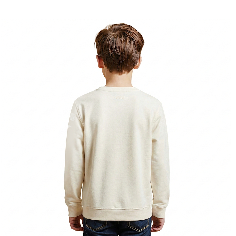 NBA LOS ANGELES LAKERS NEUTRAL LITTLE BOYS FLEECE CREWNECK (EGGSHELL)