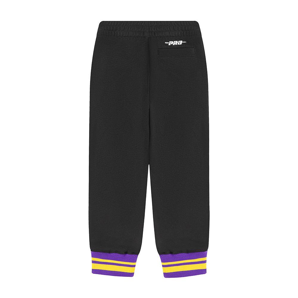 NBA LOS ANGELES LAKERS RETRO CLASSIC TODDLER BOYS RIB SWEATPANT (BLACK/PURPLE)