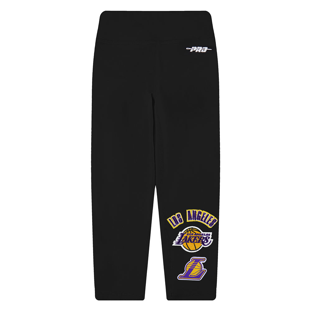 NBA LOS ANGELES LAKERS RETRO CLASSIC TODDLER GIRLS LEGGING (BLACK)