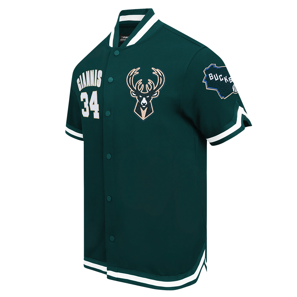 NBA MILWAUKEE BUCKS GIANNIS ANTETOKOUNMPO #34 CLASSIC MEN'S WARM UP JA (FOREST GREEN)